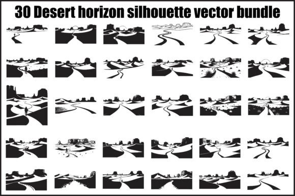 30 Desert Horizon Silhouette Vector: Creative Solutions for Designers and Makers