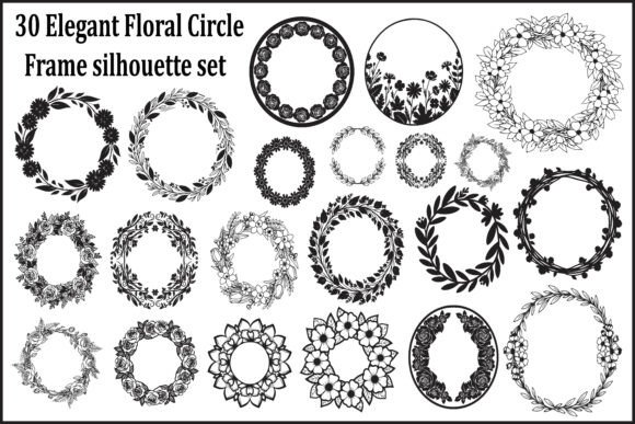 30 Elegant Floral Circle Frames for Versatile Design Projects