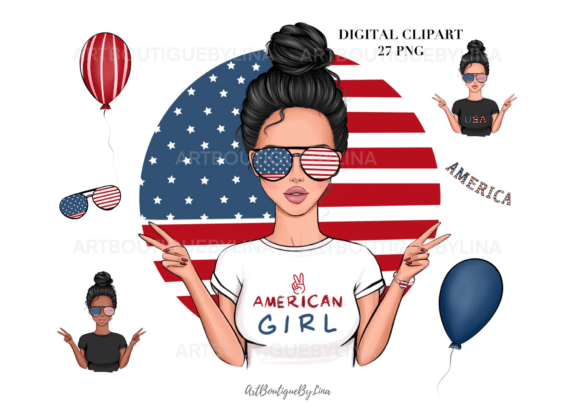 4th of July Clipart Patriotic American: A Practical Design Resource for Creative Independence Day Projects