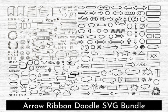 Arrow Ribbon Doodle Frame SVG Bundle: A Practical Design Resource for Creatives