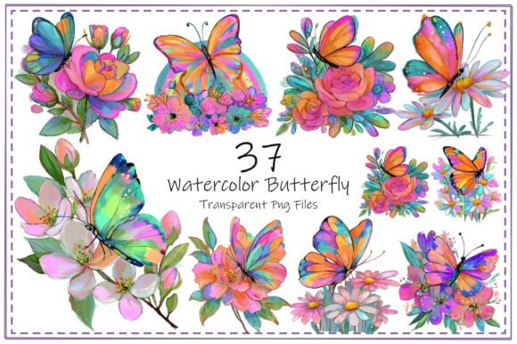 Charming Watercolor Butterfly Clipart for Creative Projects