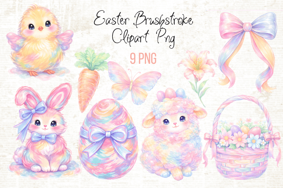 Easter Brushstroke Clipart PNG