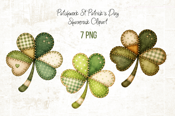 Exploring the Charm of Patchwork St. Patrick’s Day Shamrock PNGs for Creative Projects