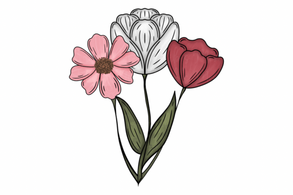 Floral Trio PNG: A Versatile Digital Design Resource