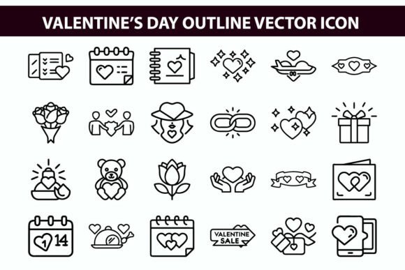 Love and Romance Outline Vector Icons – A Designer’s Guide to Choosing and Using Valentine’s Day Graphics