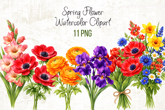 Spring Flower Watercolor Clipart: Strategic Value for Creative and Commercial Projects