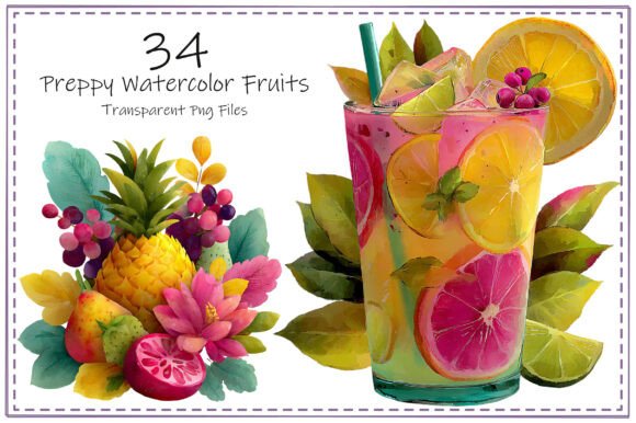 Strategic Use of the Preppy Watercolor Fruits Clipart Bundle for Design-Driven Business Growth