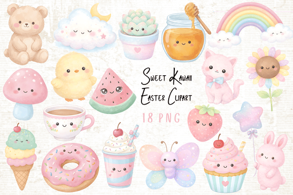 Sweet Kawaii Easter Clipart: Adorable Designs for Creative Projects