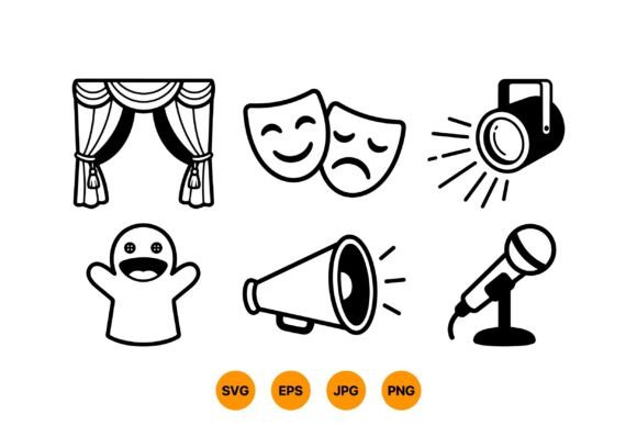 Theater Icon Clipart Pack for Creative Projects
