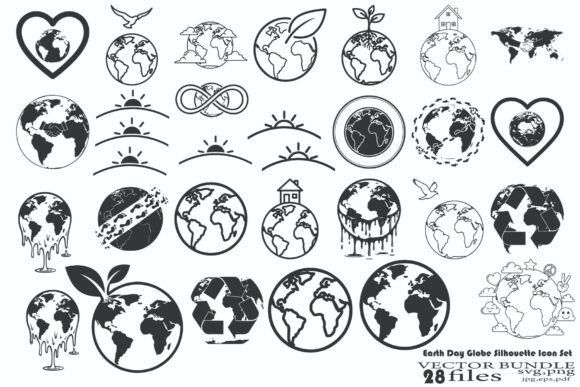 Understanding the Earth Day Globe Silhouette Icon Set: A Visual Tool for Environmental Awareness
