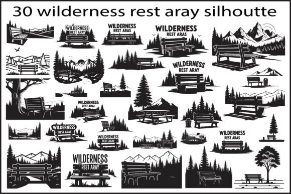 Wilderness Rest Area Bench Silhouette: A Designer’s Guide to Nature-Inspired Design Assets