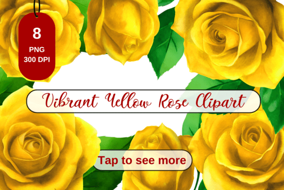 Yellow Watercolor Rose Clipart Vintage: A Timeless Design Choice Done Right